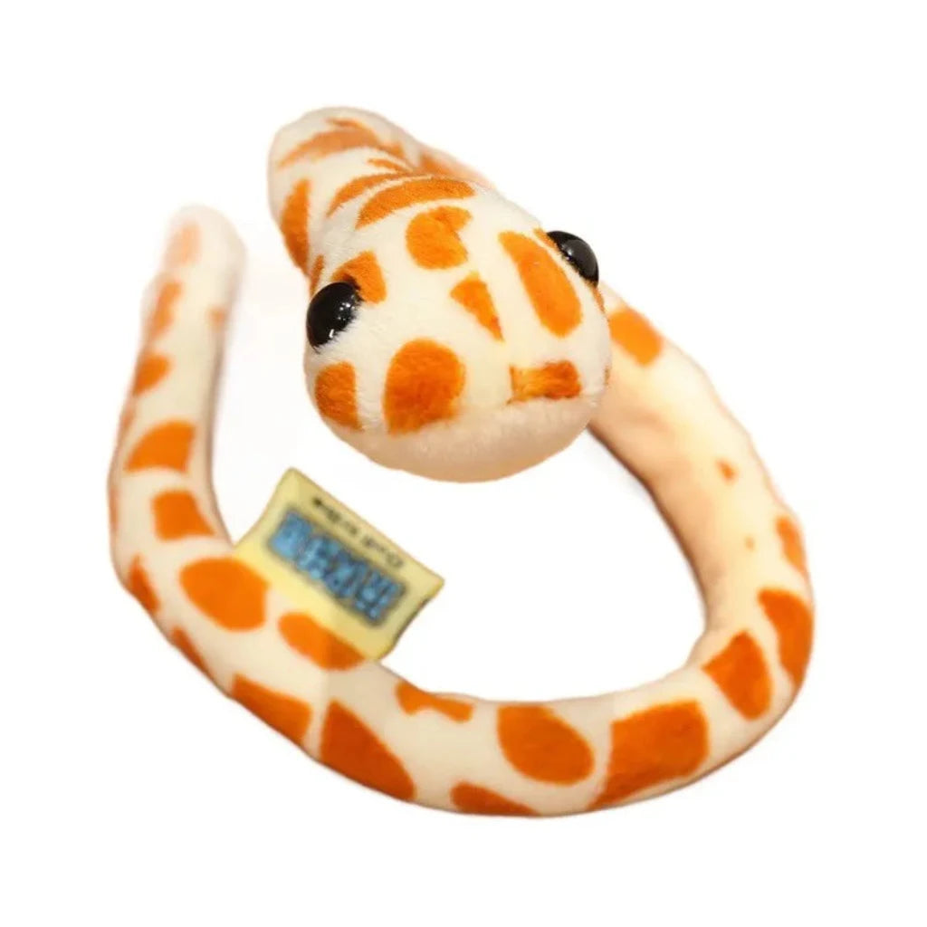 Twine Snake Stuffed Animal Toy_light brown leopard print