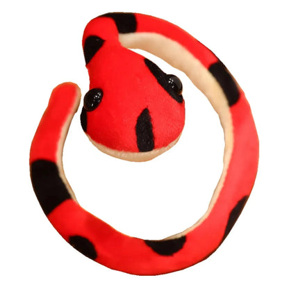 Twine Snake Stuffed Animal Toy_red and black