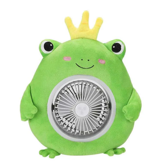 animal fan plush toy green frog