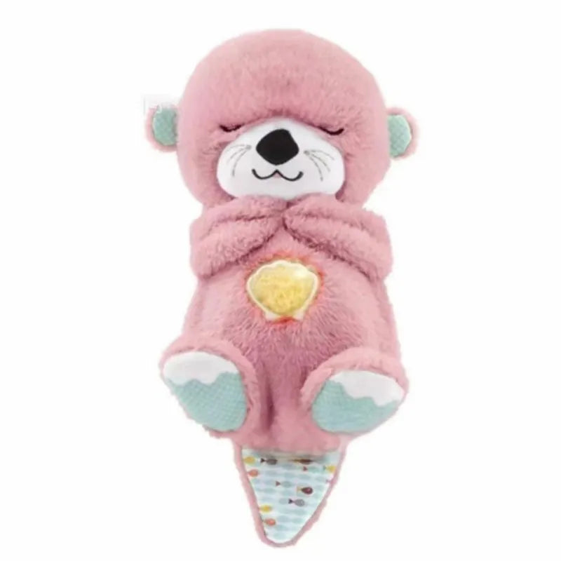Breathing otter stuffed animals with Sensory Details Music Lights