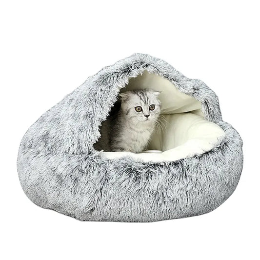 Cat Bed, Calming Small Dog Bed, Non-Slip Bottom Cat Mat Cave Bed, Machine Washable
