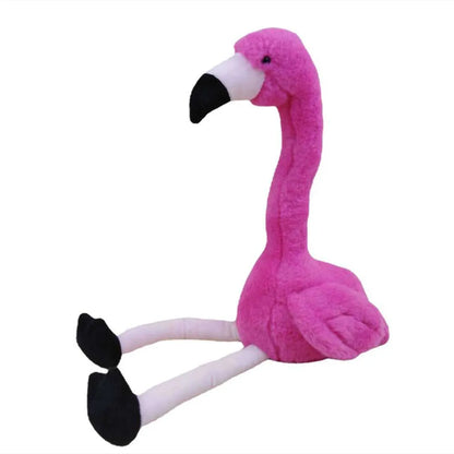 The long-neck sitting flamingo electric plush toy will repeat and turn its neck, purple