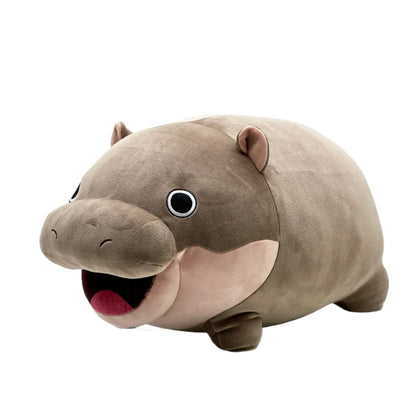 Moo Deng Hippo Plush toy, Cute Pygmy Hippopotamus Stuffed Animal  for Kids and Adults