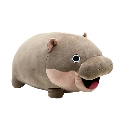 Moo Deng Hippo Plush toy, Cute Pygmy Hippopotamus Stuffed Animal  for Kids and Adults