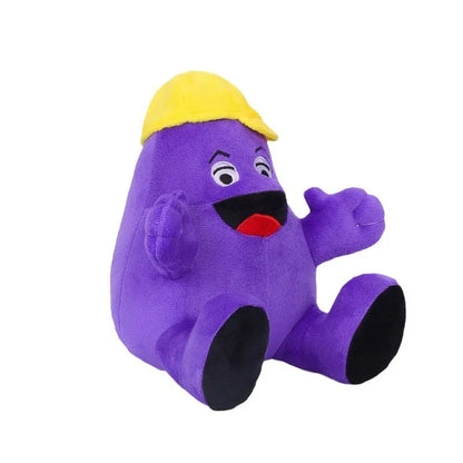 Grimace Plush toy with Yellow Hat stuffed animals, 8 inch