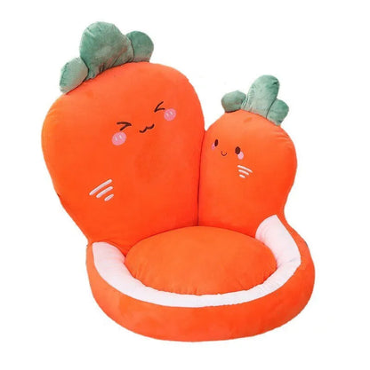 Cartoon Fruit Seat Cushion_orange carrot