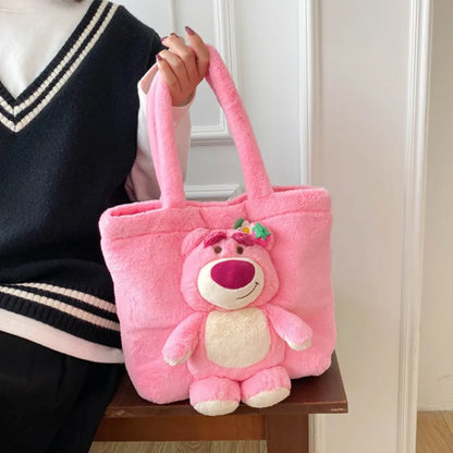 Cartoon  plush handbag cute Bear Storage bag, 10inch