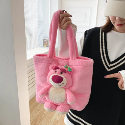 Cartoon  plush handbag cute Bear Storage bag, 10inch