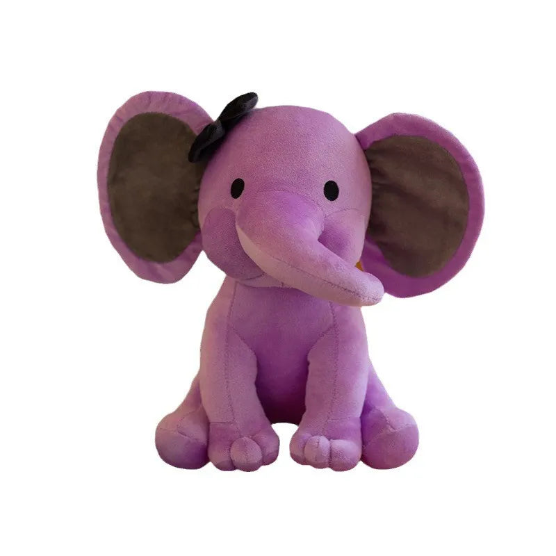 Purple elephant stuffed top animal