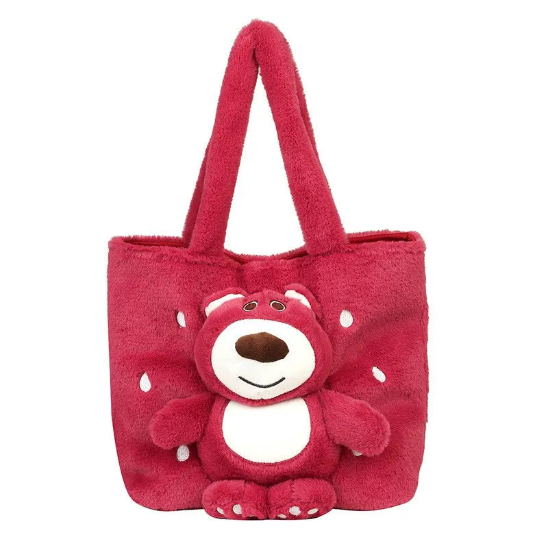 Cartoon  plush handbag cute Bear Storage bag, 10inch