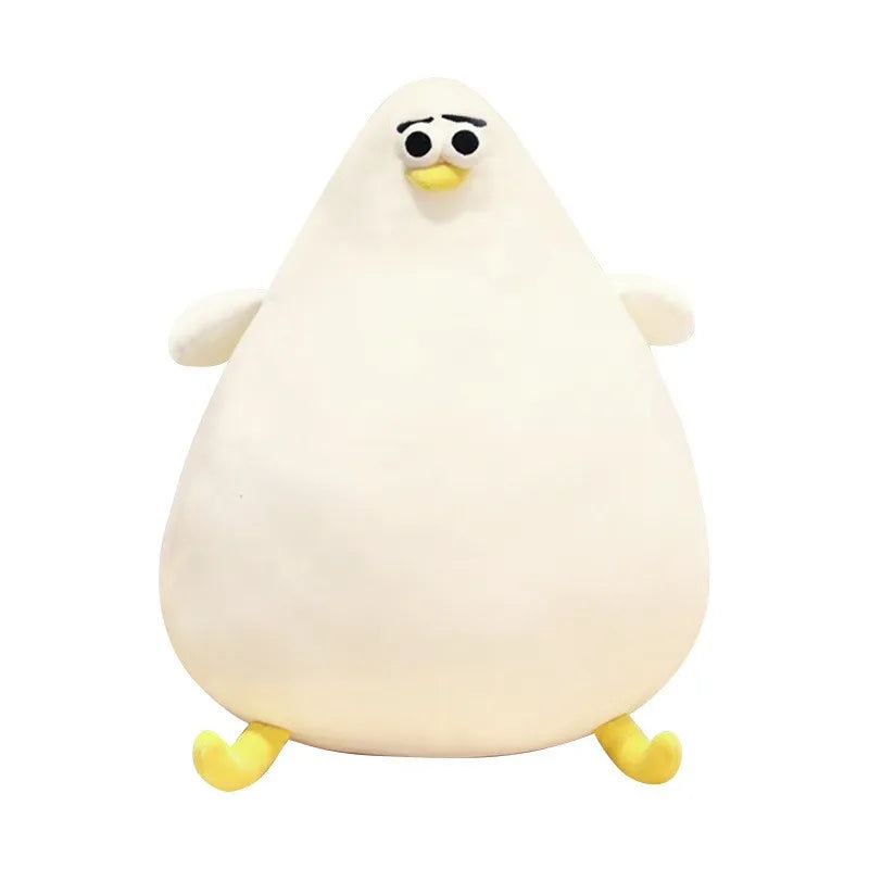 Chubby Plush Seagull Pillow Cute Fat Chicken giant Plush Toys,(15.74inches)