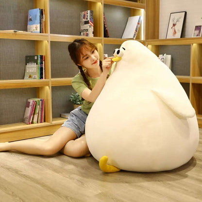 Chubby Plush Seagull Pillow Cute Fat Chicken giant Plush Toys,(15.74inches)