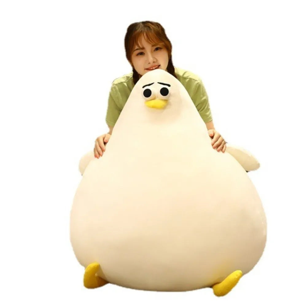 Chubby Plush Seagull Pillow Cute Fat Chicken giant Plush Toys,(15.74inches)