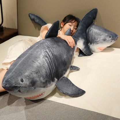 Simulation Black Shark Stuffed Animal Toy - 21.6 inch Shark, Cute Shark as Gift (Black)