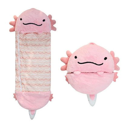 Monster pillow and sleeping bag plush animal toy, comfortable, compact and easy to fold