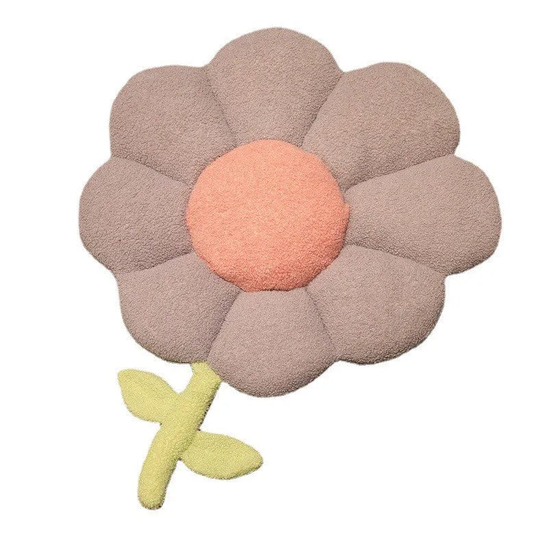 sunflower pillow grey