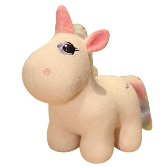 Ins white unicorn plush animal, PP cotton filling, soft and comfortable.23.62 inches