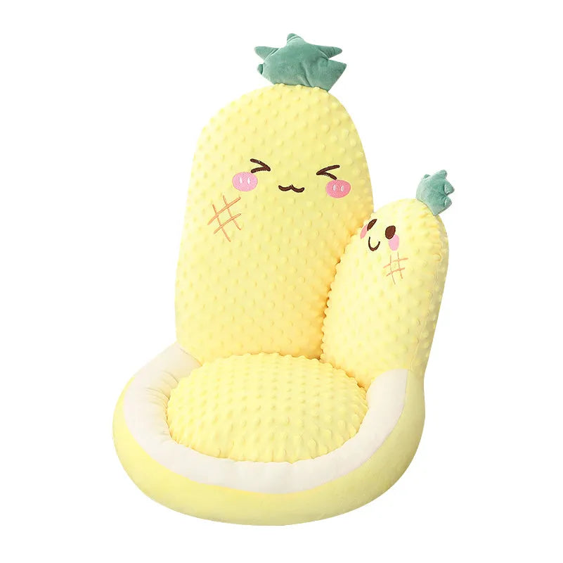 Cartoon Fruit Seat Cushion_yellow pineapple