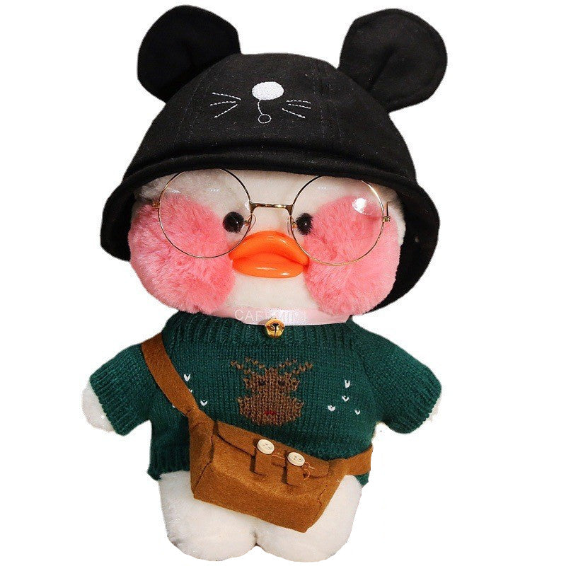 Cross-dressing hyaluronic acid duck plush doll