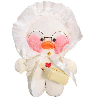 Cross-dressing hyaluronic acid duck plush doll