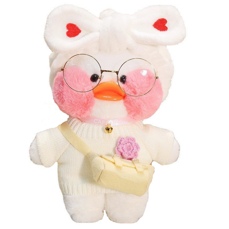 Cross-dressing hyaluronic acid duck plush doll