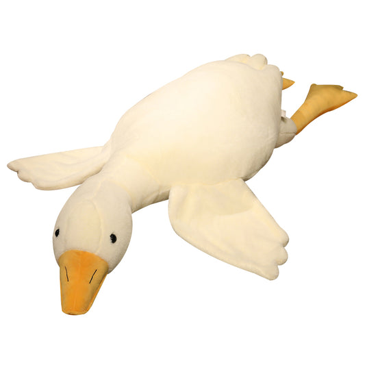 Goose Plush Toy, Stuffed Animal Throw Plushie Doll, Super Soft Hugging Pillow for Every Age (White Eyes,74")