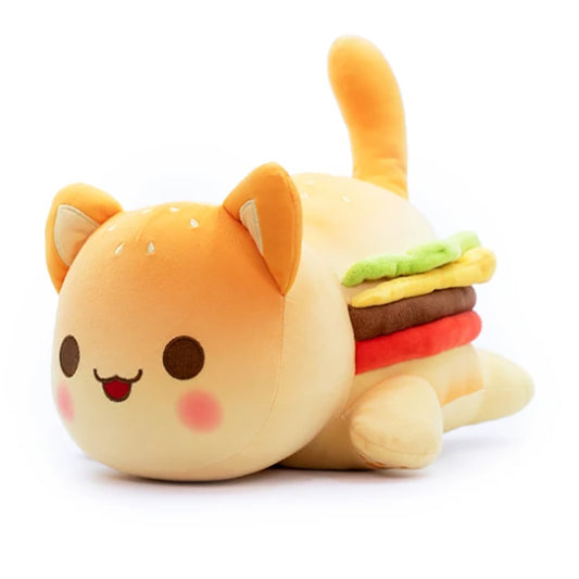 Hamburger cat stuffed animal plush toy