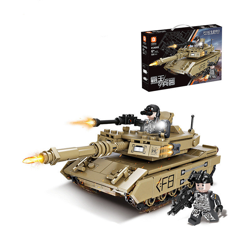 Military tank puzzle building blocks assembling children's toys，52*36*6.8cm