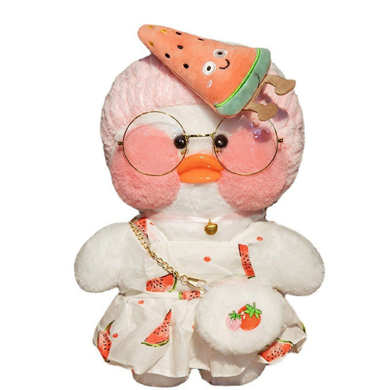 Cross-dressing hyaluronic acid duck plush doll