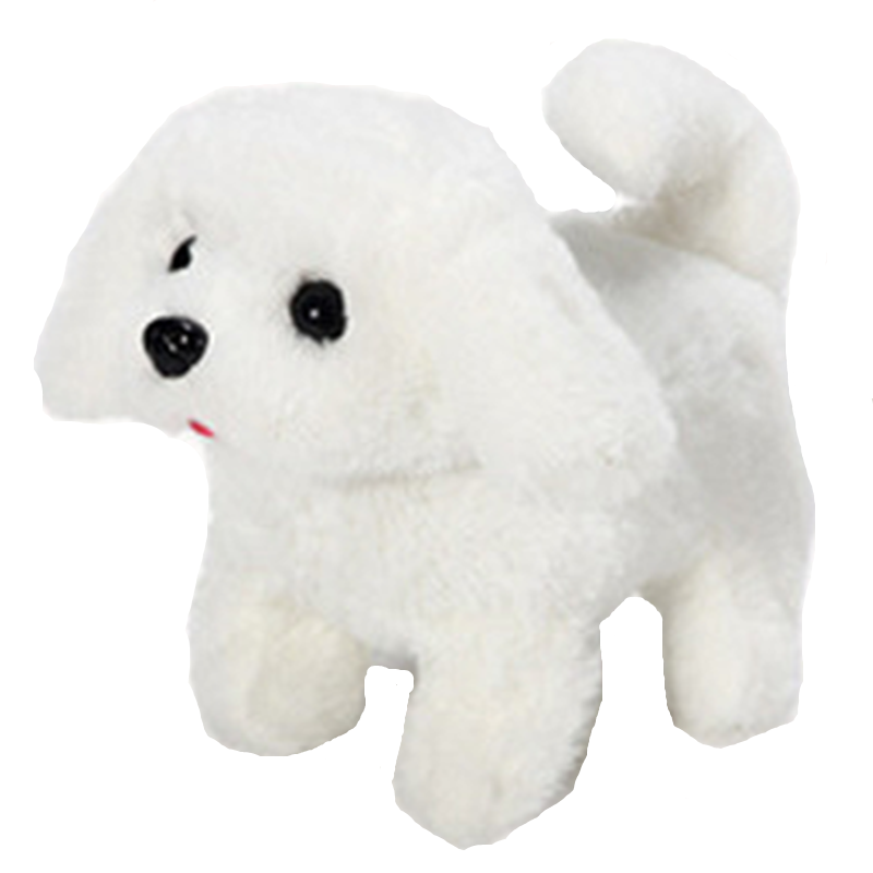 White dog soft toy deals