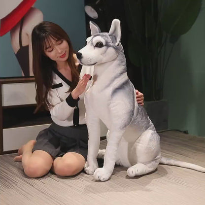 Simulation husky stuffed animal