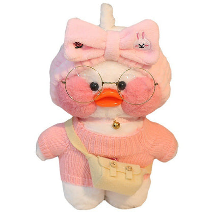 Cross-dressing hyaluronic acid duck plush doll