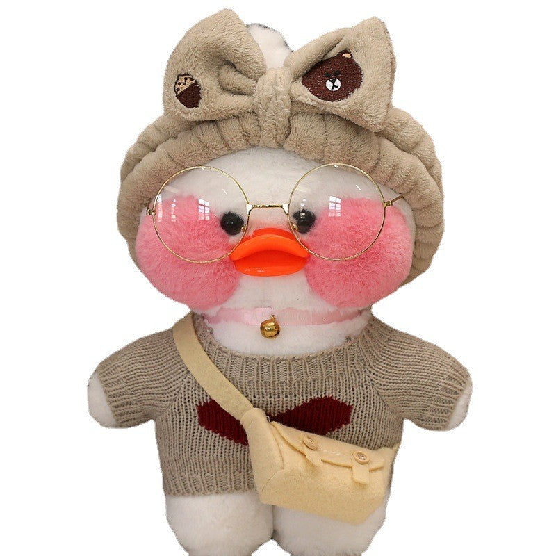 Cross-dressing hyaluronic acid duck plush doll