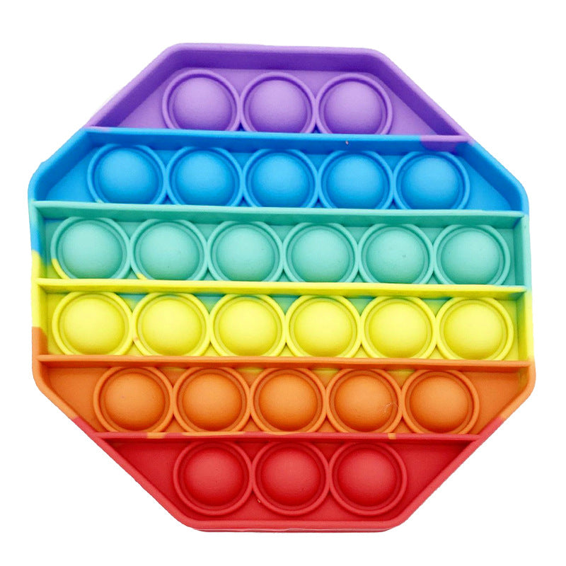 Push Pop Bubble Fidget Sensory Toy - for Autism, Stress,  Anxiety - Kids and Adults (Rainbow Square) : Toys & Games
