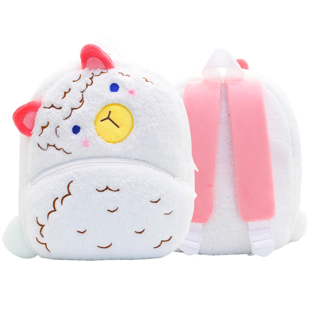 Mochila de peluche para niños pequeños, mini mochila suave ligera de felpa de dibujos animados lindo para bebés