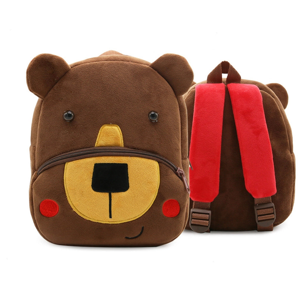 Toddler stuffed animal Backpack, Cute Cartoon Mini Plush Lightweight Soft Baby Backpack