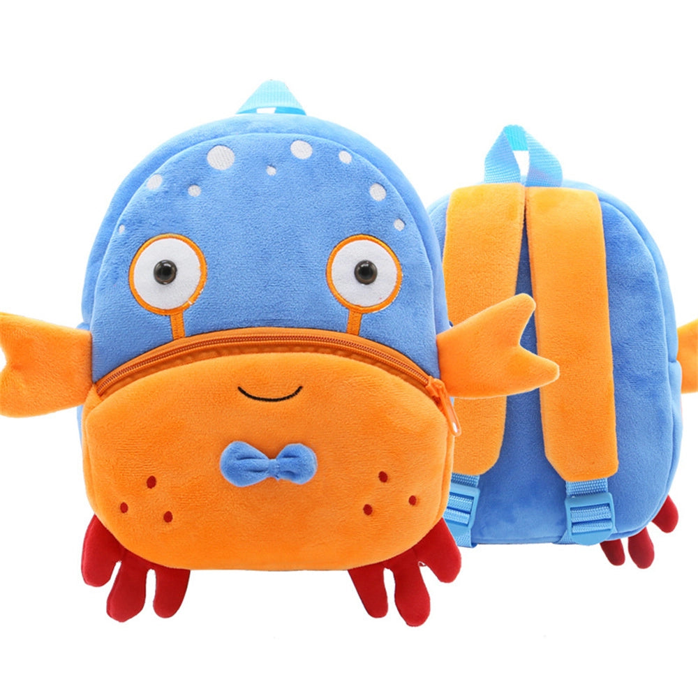 Toddler stuffed animal Backpack, Cute Cartoon Mini Plush Lightweight Soft Baby Backpack