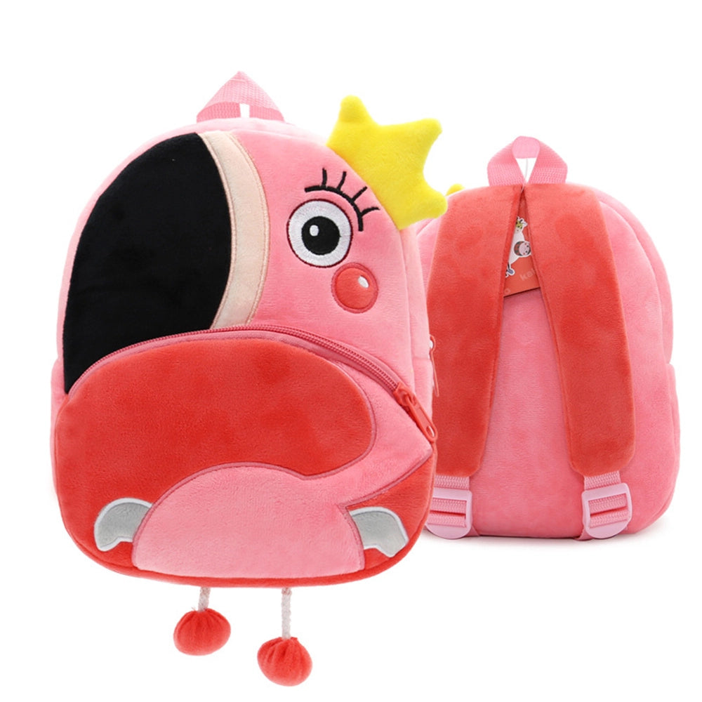 Toddler stuffed animal Backpack, Cute Cartoon Mini Plush Lightweight Soft Baby Backpack