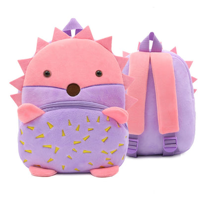 Mochila de peluche para niños pequeños, mini mochila suave ligera de felpa de dibujos animados lindo para bebés