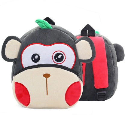 Toddler stuffed animal Backpack, Cute Cartoon Mini Plush Lightweight Soft Baby Backpack