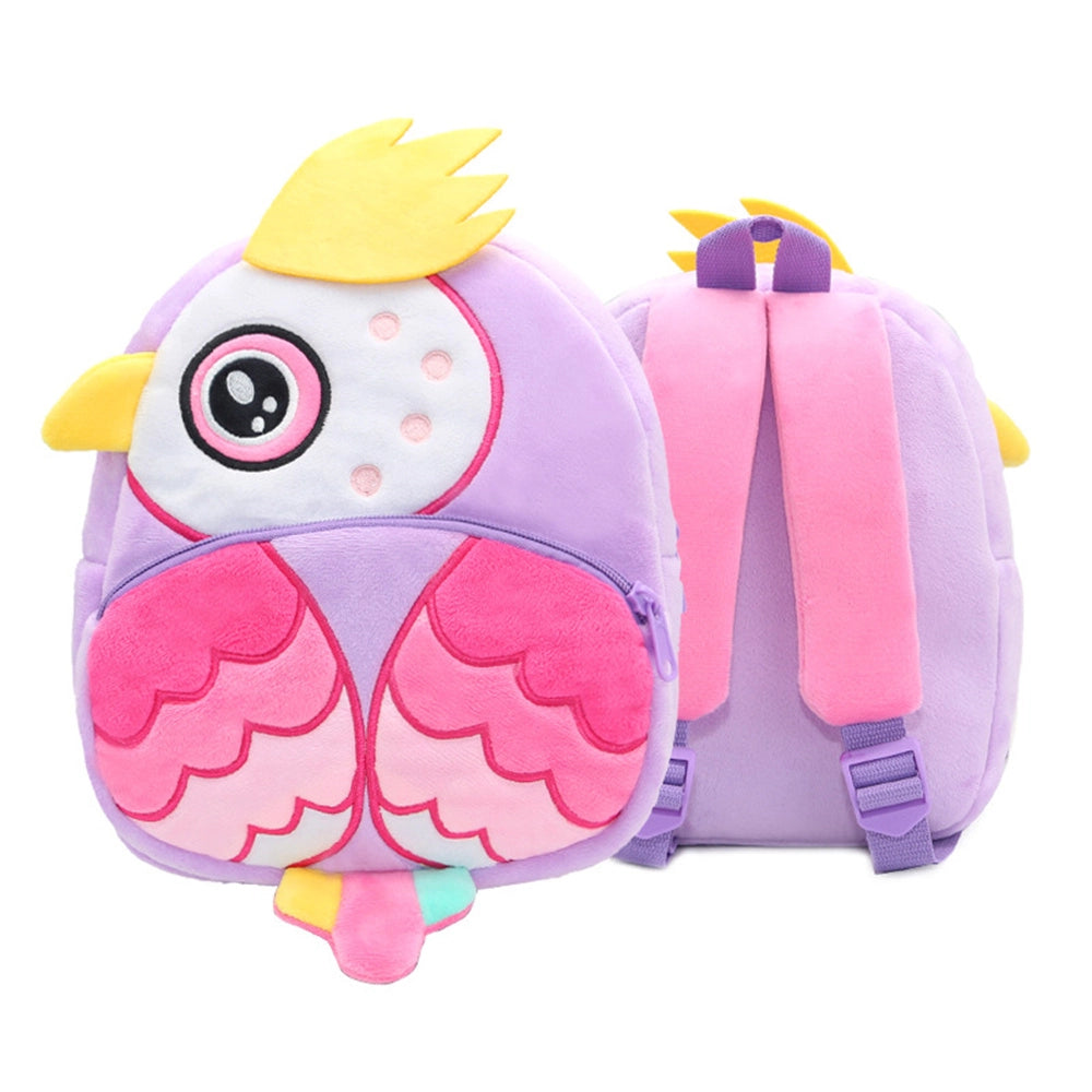 Toddler stuffed animal Backpack, Cute Cartoon Mini Plush Lightweight Soft Baby Backpack