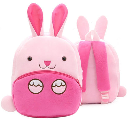 Mochila de peluche para niños pequeños, mini mochila suave ligera de felpa de dibujos animados lindo para bebés