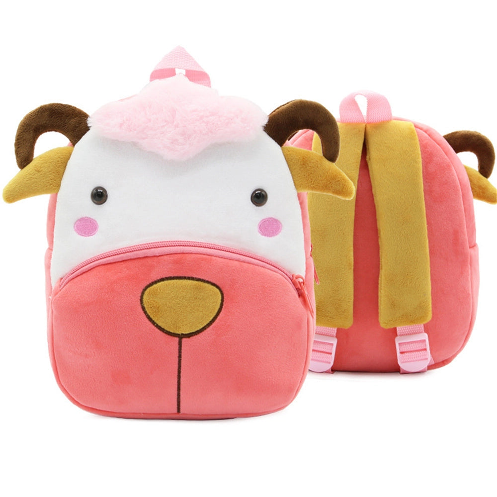 Toddler stuffed animal Backpack, Cute Cartoon Mini Plush Lightweight Soft Baby Backpack