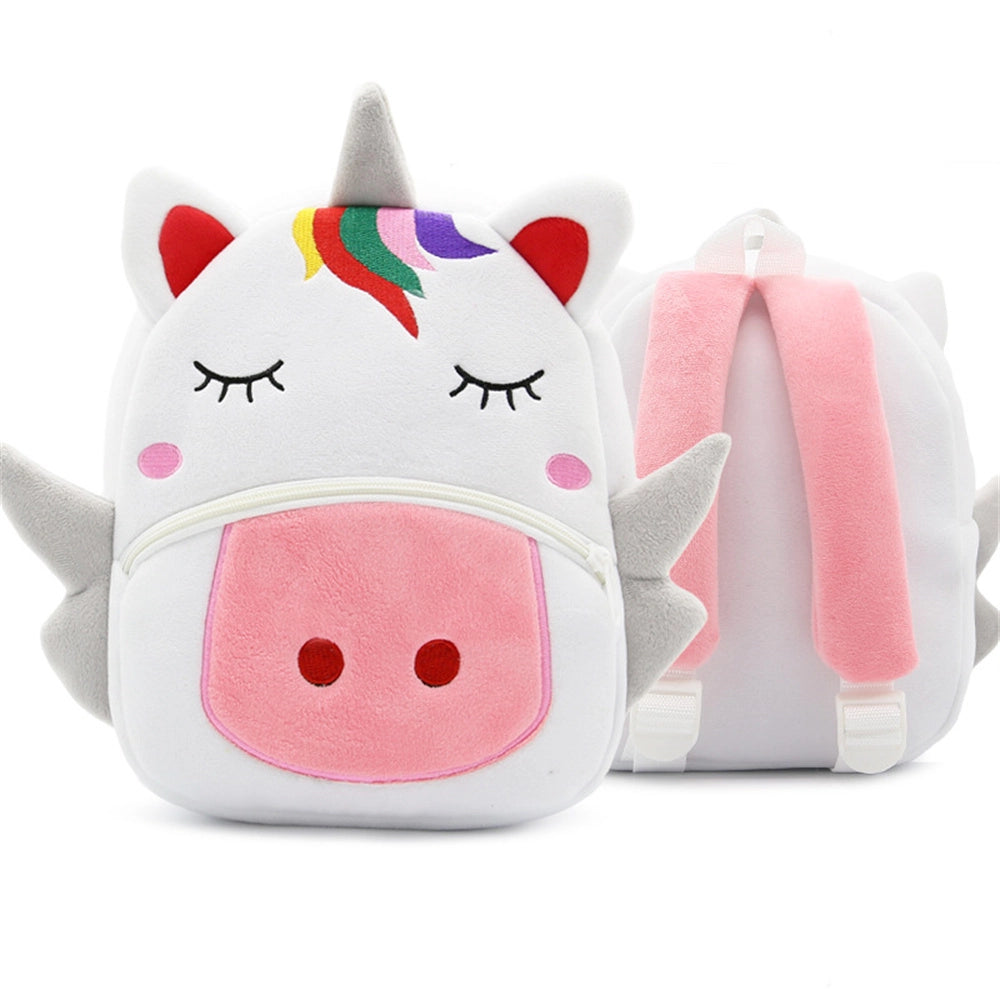 Toddler stuffed animal Backpack, Cute Cartoon Mini Plush Lightweight Soft Baby Backpack