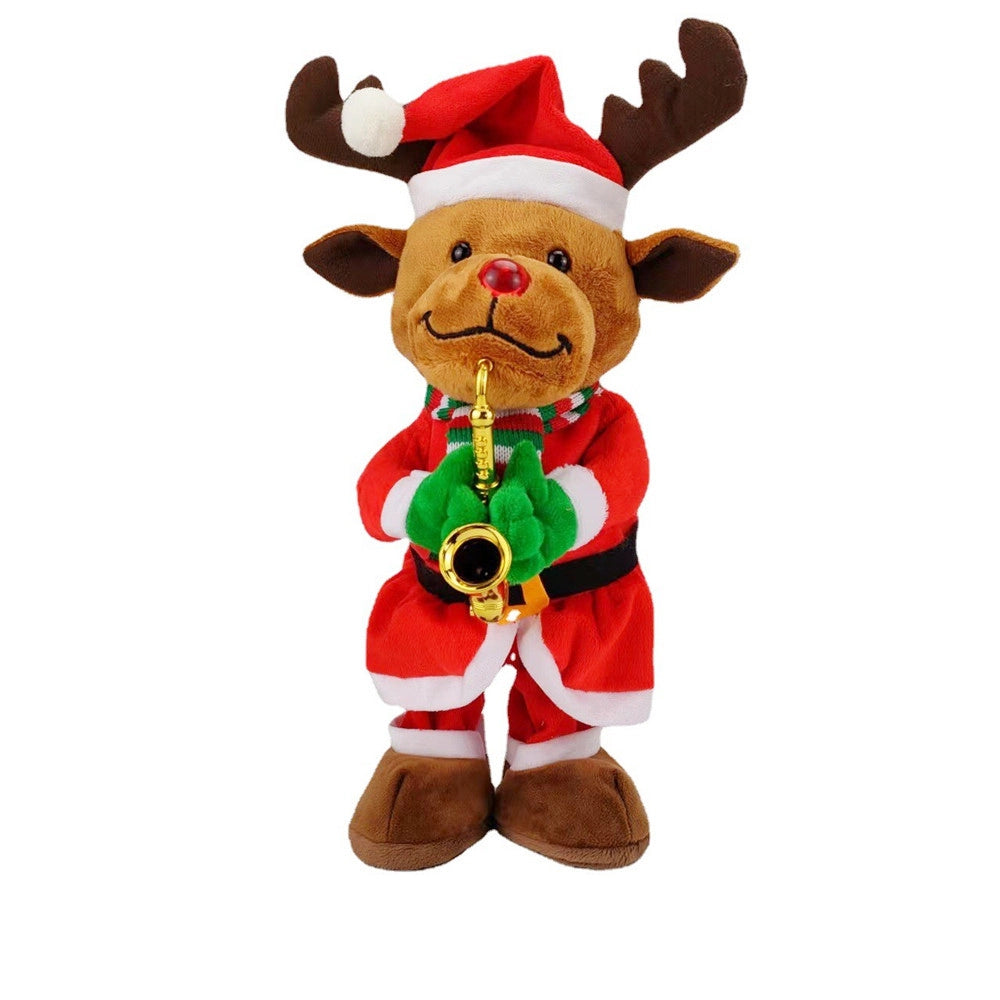 Santa's Electric Stuffed Animal That Plays the Saxophone