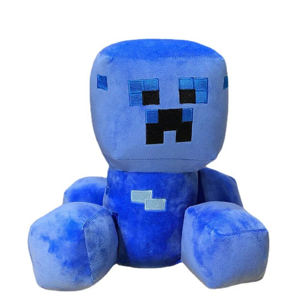 Minecraft Creeper Green Pillow Buddy Stuffed Animals, 19.6 Inches Blue / 9 Inches