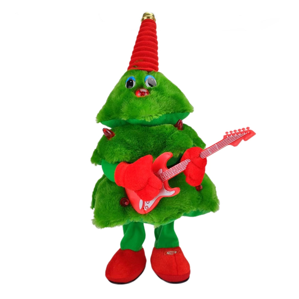 Juguete de peluche de árbol de Navidad para cantar y bailar, juguetes eléctricos de peluche, buen regalo de Navidad para niños, 15,7''