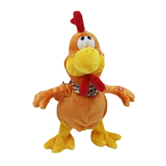 Musical Stuffed Animal with a bib Walking Singing Waving Rooster Electronic Interactive Plush Toy