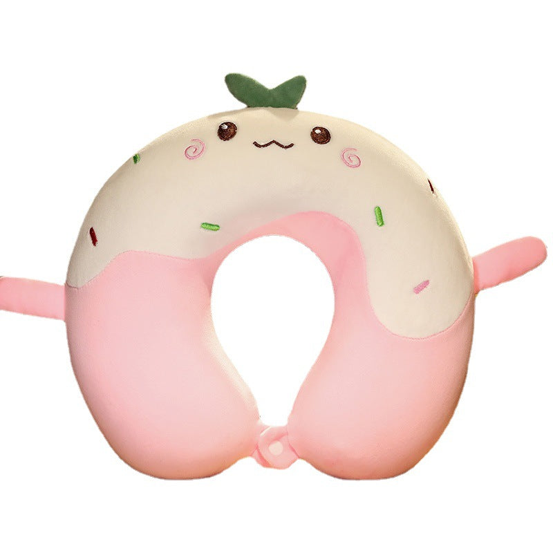 Comfort Compressible，Memory foam U-shaped neck pillow, cute animal plush toys