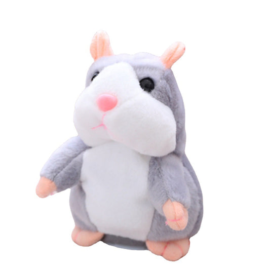 Pack Talking Hamster Mouse Plush Interactive Toy Repeat What You Say Mimicry Pet Talking Record for Early Learning，It can also nod up and down